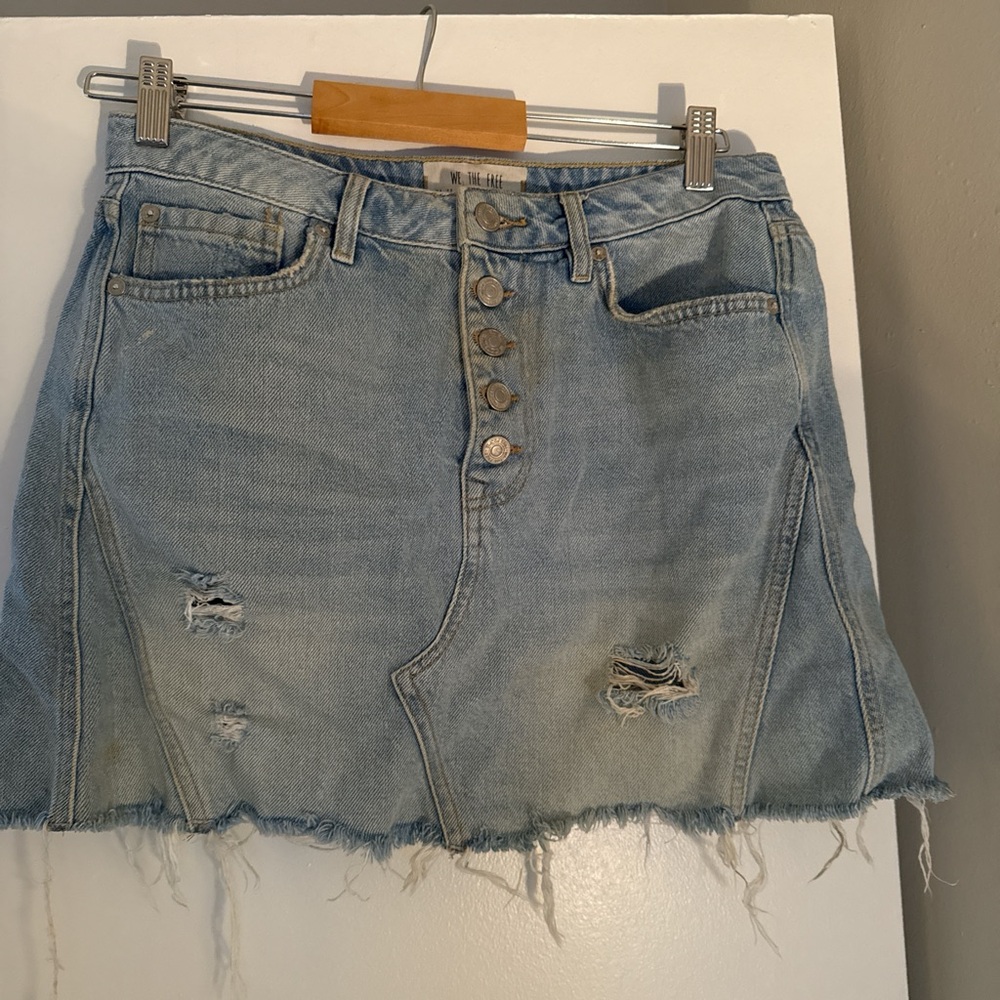 Free People denim miniskirt